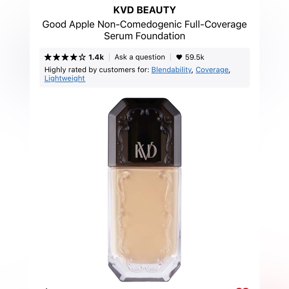 KVD Beauty Good Apple Serum Foundation - Shade Light 006